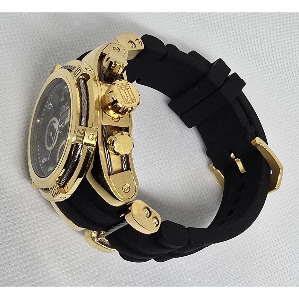 Women's Jason Taylor Invicta Limited Edition Diamonds Black Gold Watch 29046 11 - Picture 7 of 10